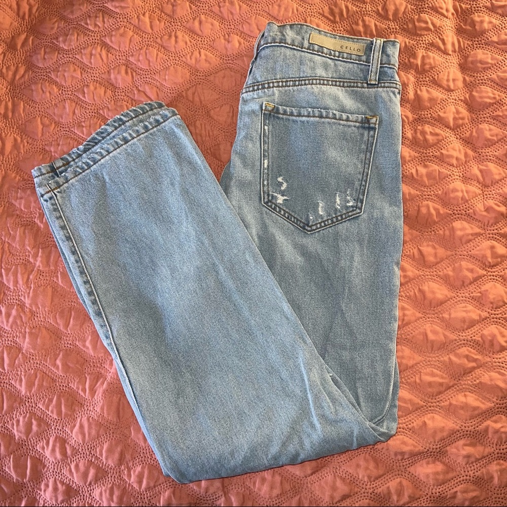 CELLO High Waist Straight Leg Jeans
